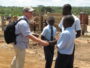 The students at the school were very polite and interested in the visitor.
